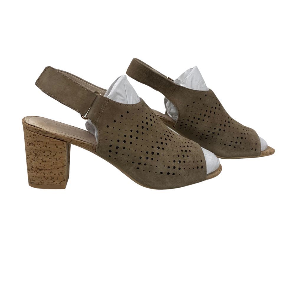 Sudini Nancy Perforated Suede Sandal
